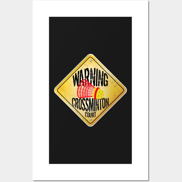 Crossminton court Warning sign Wall Art by Manikool